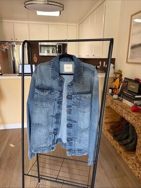 P&Co Paradise Forever Scorpion Embroidered Denim Trucker Jacket [XL] NWT